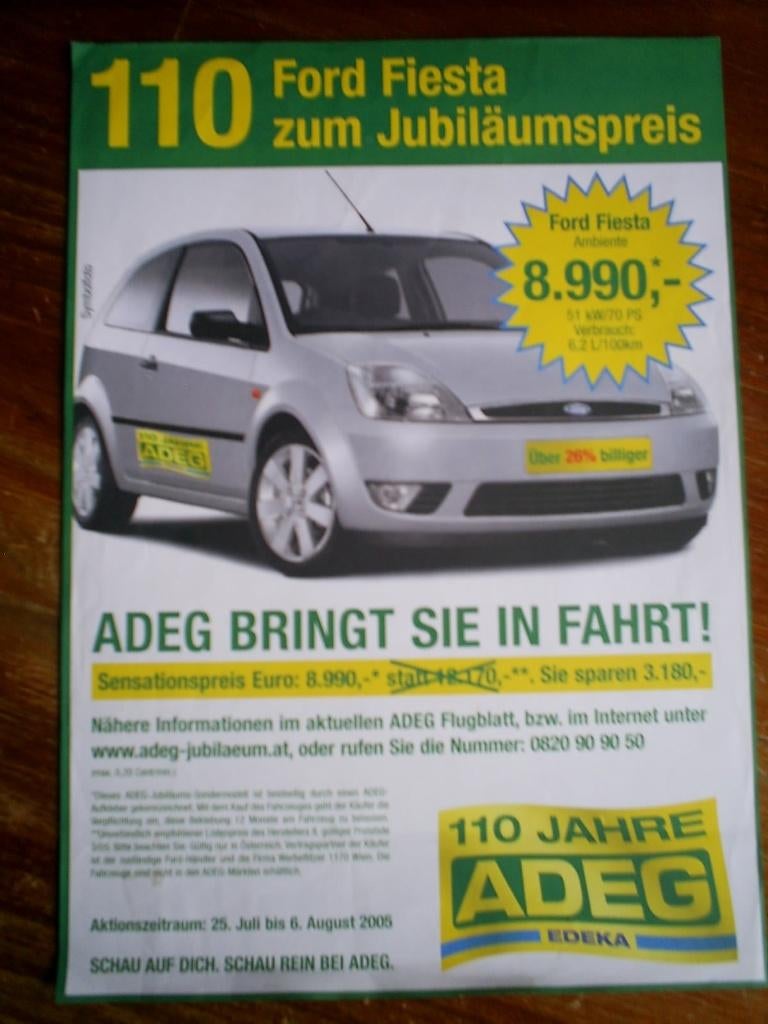 Ford Fiesta Jubileumspreis [ Duits ], Verzenden, Zo goed als nieuw, Ford