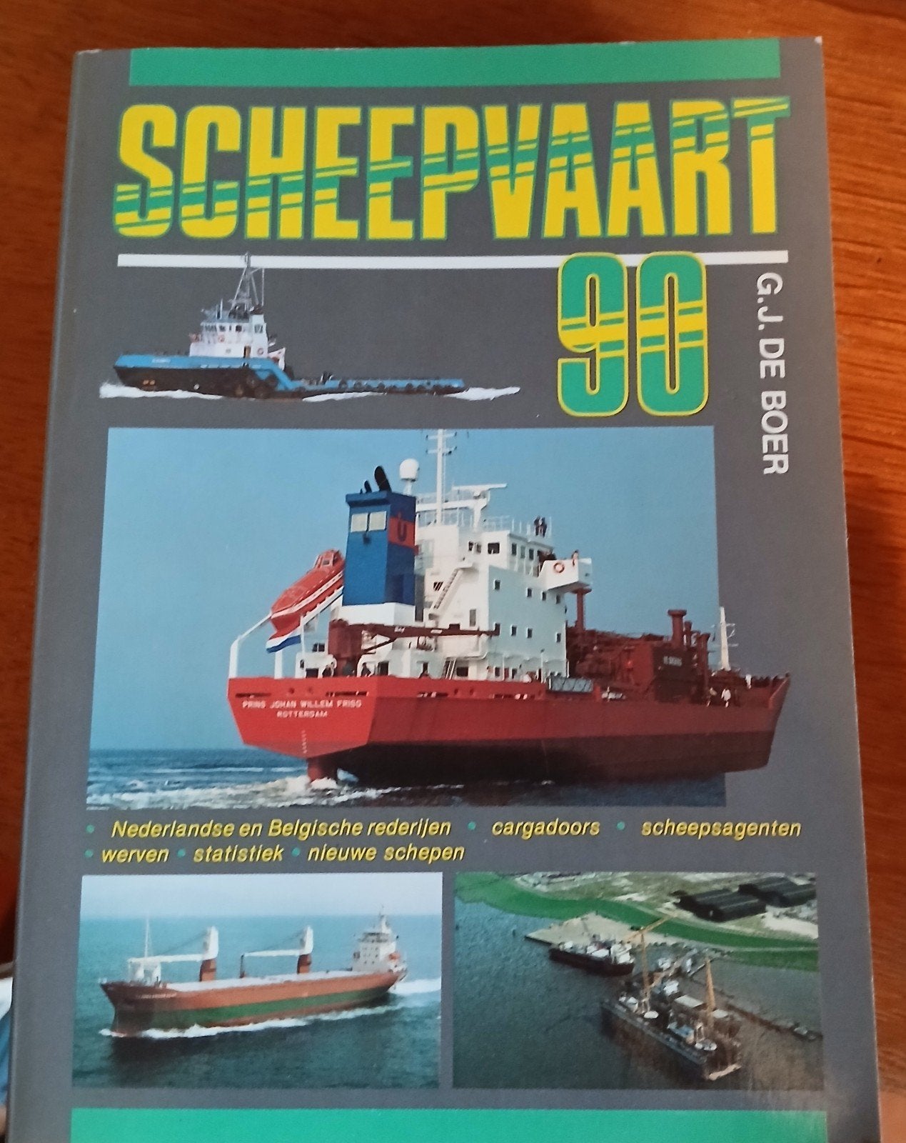 Scheepvaart 1990 Jaarboek - G.J. de Boer, Verzamelen, Scheepvaart, Ophalen of Verzenden, Overige typen