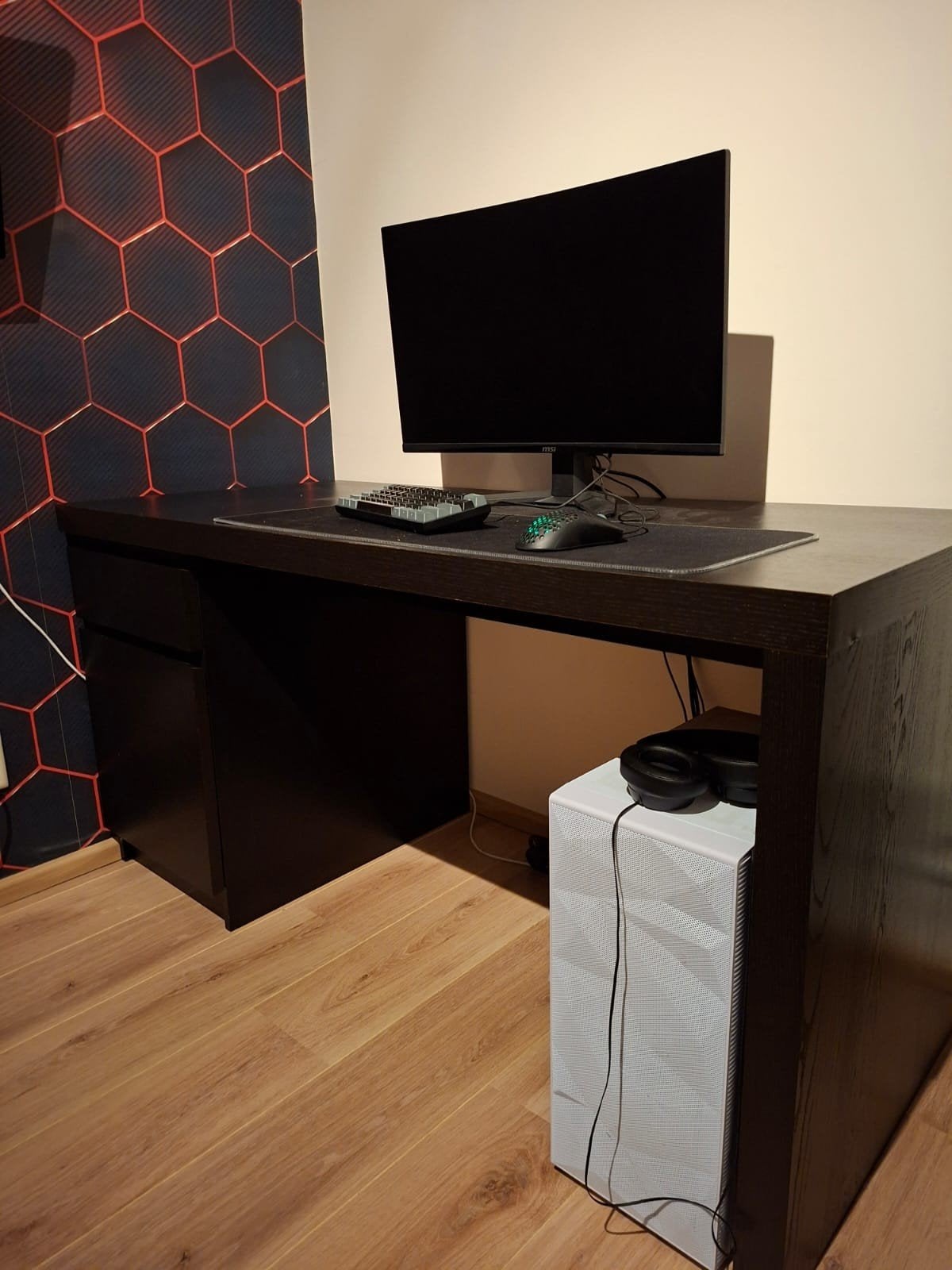 ikea bureau met lade en opbergruimte, Ophalen, Met lades, Gebruikt, 65 cm
