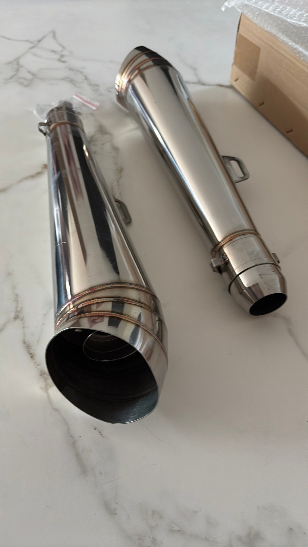 Uitlaat demper GP-S set Motor Universeel RVS met DB-Killer, Ophalen of Verzenden, Nieuw