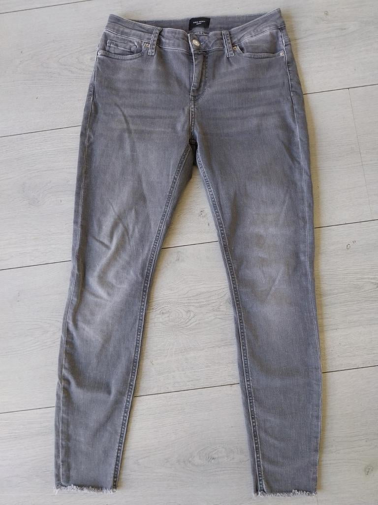 Vero Moda Skinny Jeans - Grijs - Maat L, Vero Moda, Ophalen of Verzenden, Zo goed als nieuw, W33 - W36 (confectie 42/44)