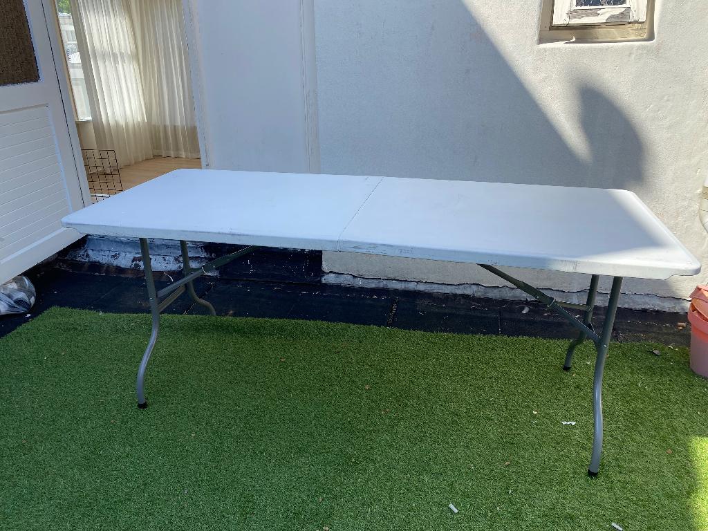 Tuintafel opvouwbaar, Ophalen, Gebruikt, Rechthoekig, Kunststof