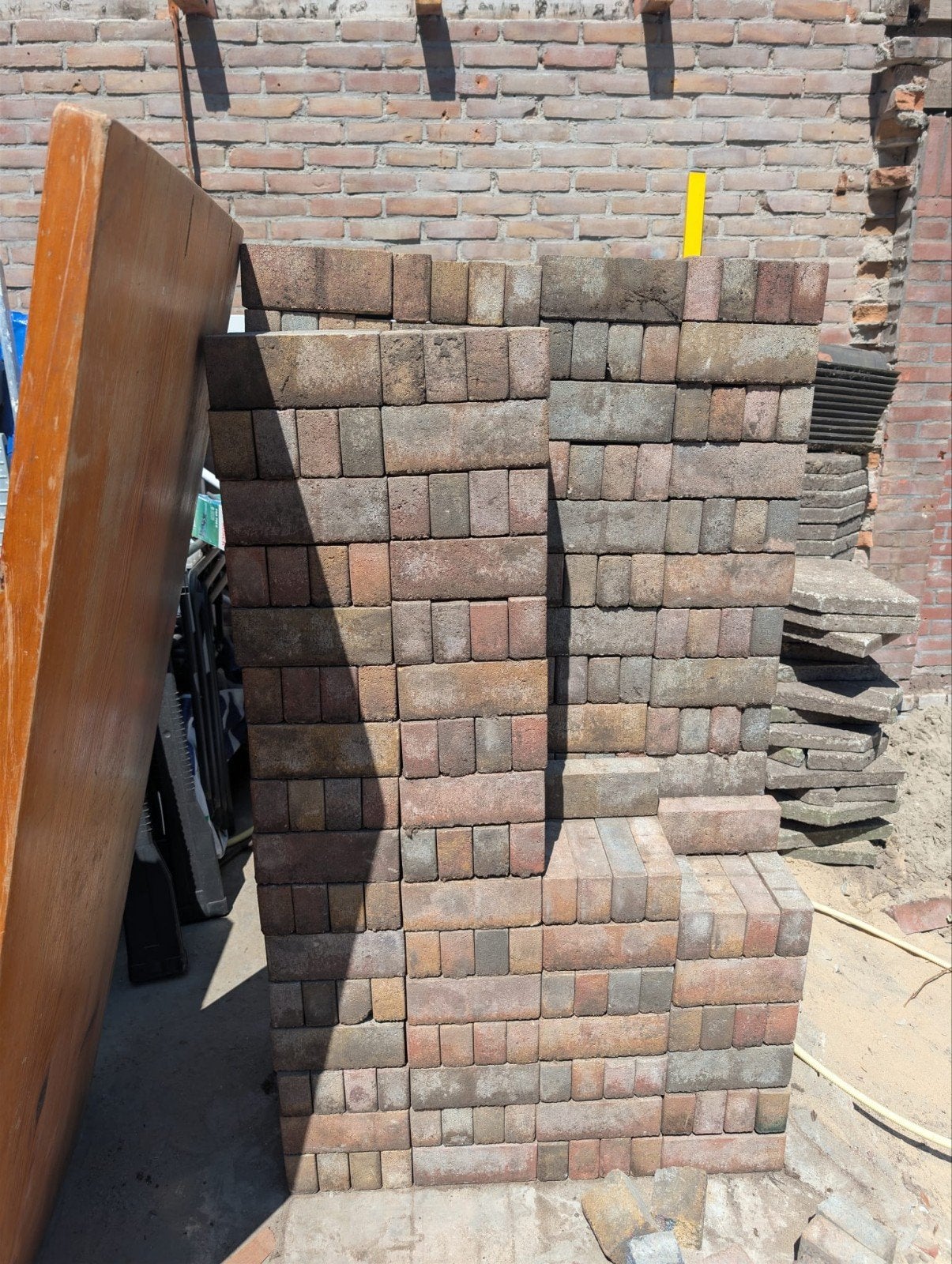 Waaltjes stenen tuintegels - ruim 1500 stuks, Tuin en Terras, Tegels en Klinkers, Ophalen, Gebruikt, Klinkers, 10 m² of meer