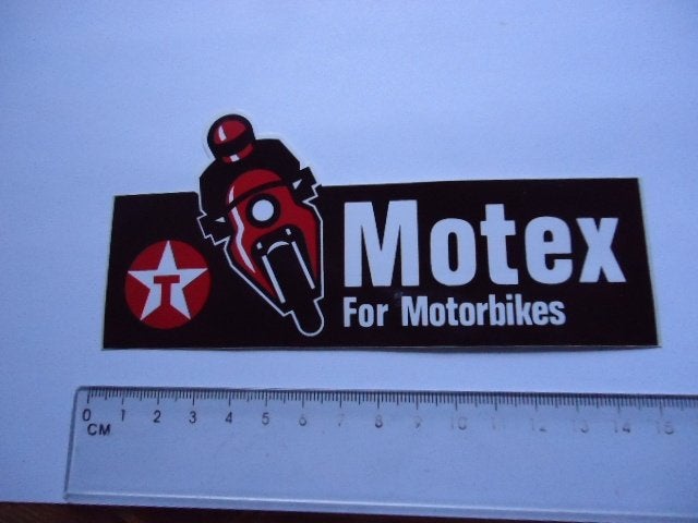sticker oud MOTEX Texaco OIL motorfiets motorsport race, Verzenden, Zo goed als nieuw, Bedrijf of Vereniging