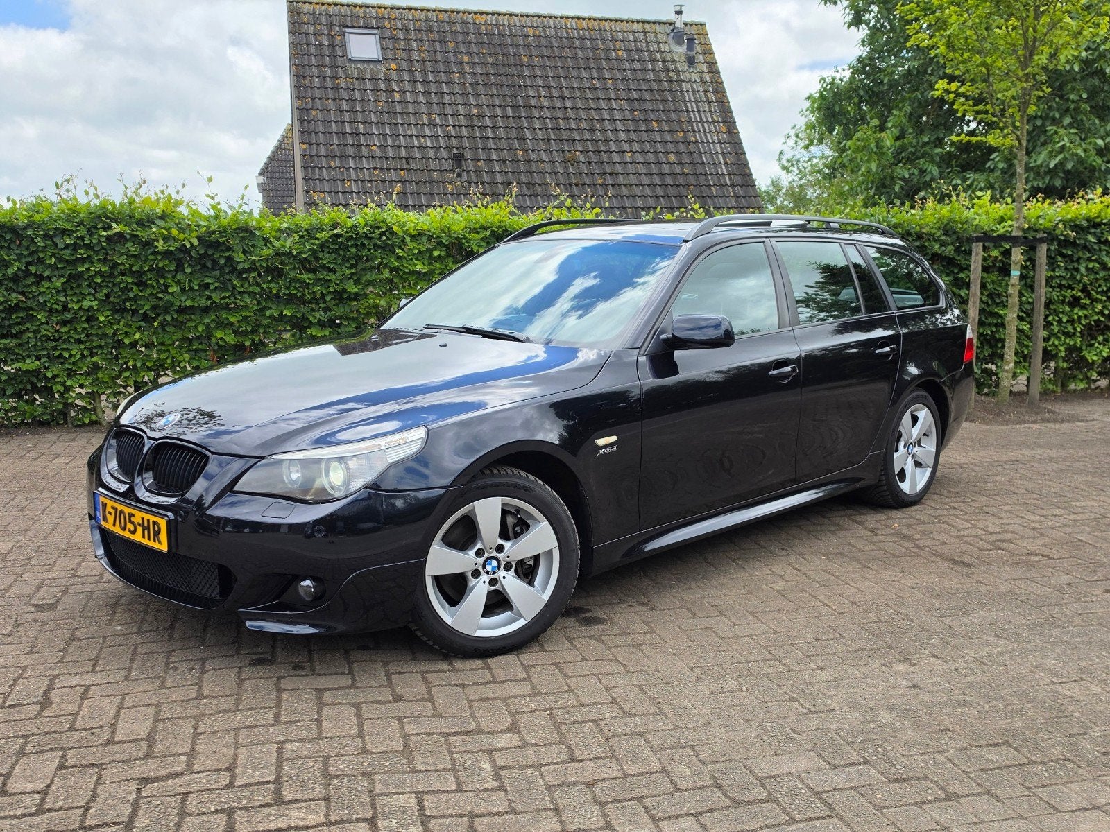 BMW 5-Serie 530xd e61 Touring AUT 2006, Auto's, BMW, Automaat, Zwart, 2000 kg, Zwart