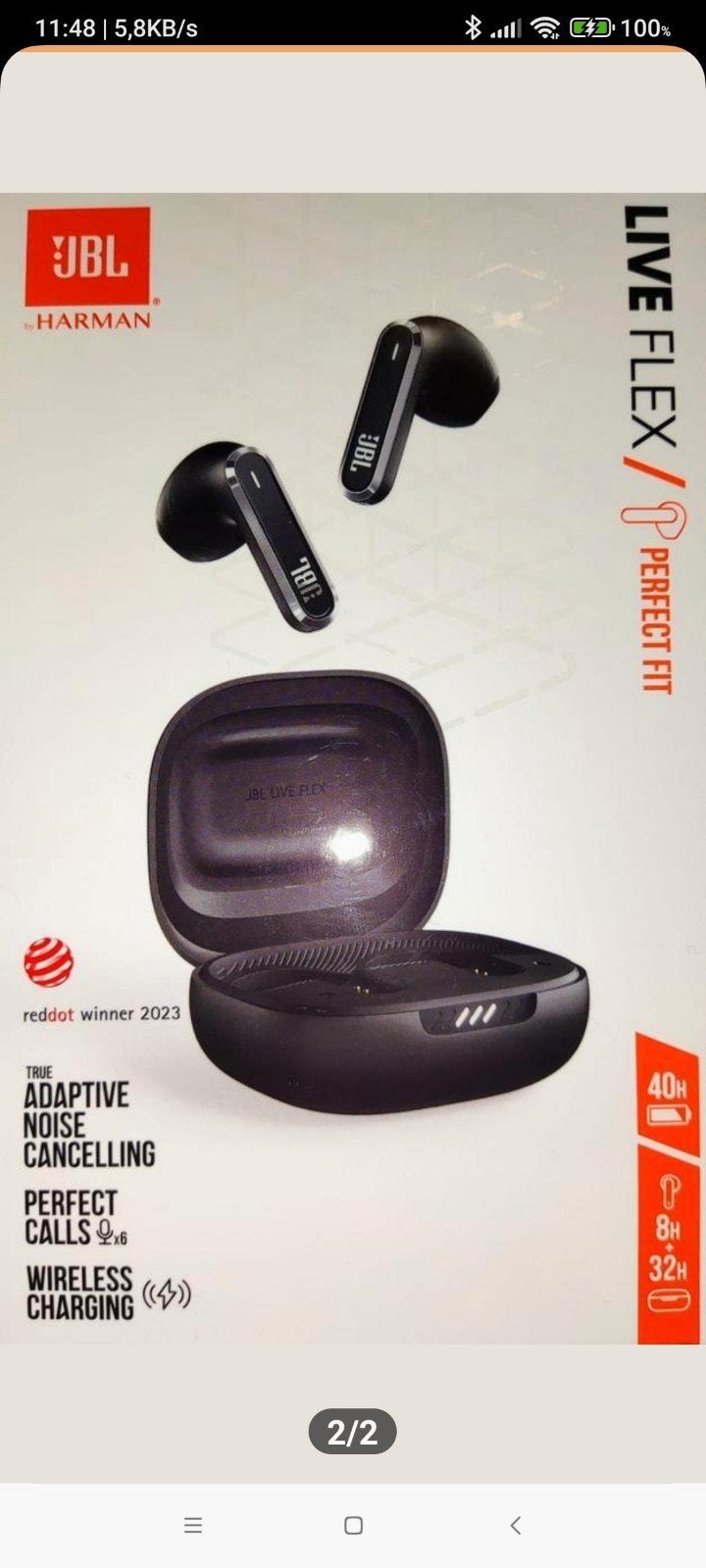 Gloednieuwe JBL LIVE FLEX oordopjes met perfecte pasvorm., Ophalen of Verzenden, Nieuw, Overige merken, Draadloos