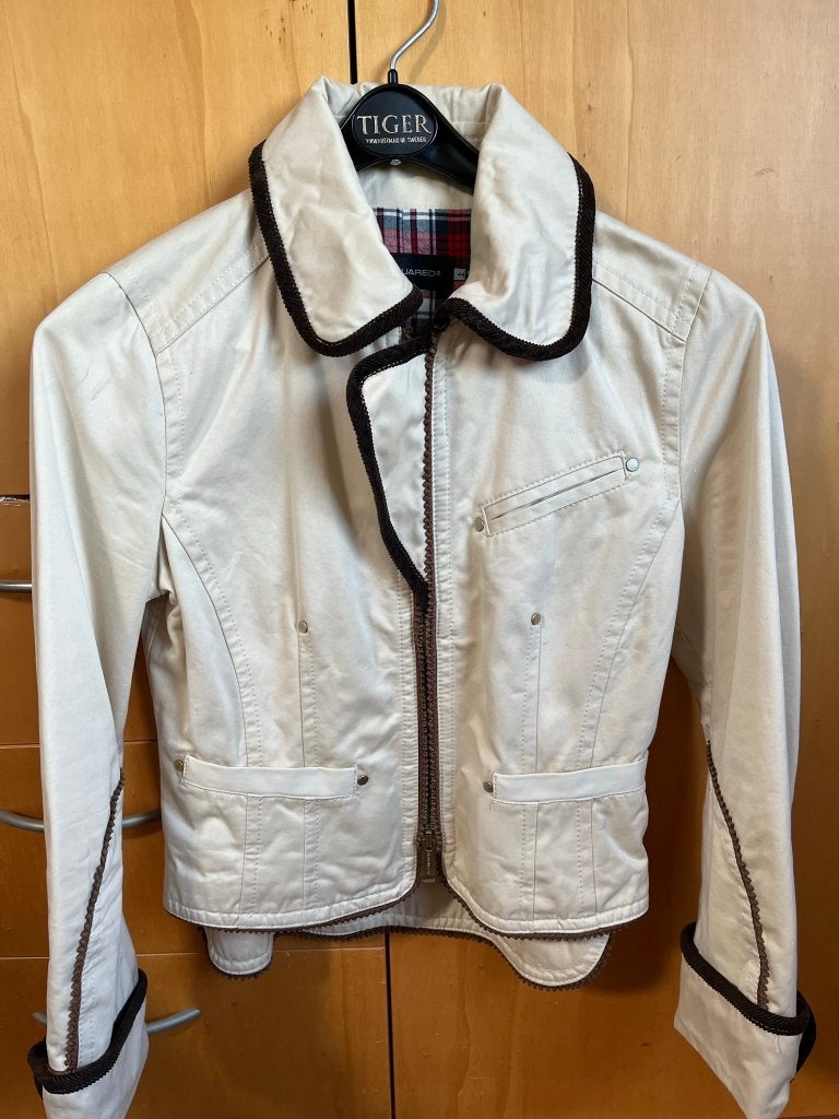 Dsquared2 jasje zandkleurig met rits, Beige, Ophalen of Verzenden, Zo goed als nieuw, Dsquared2
