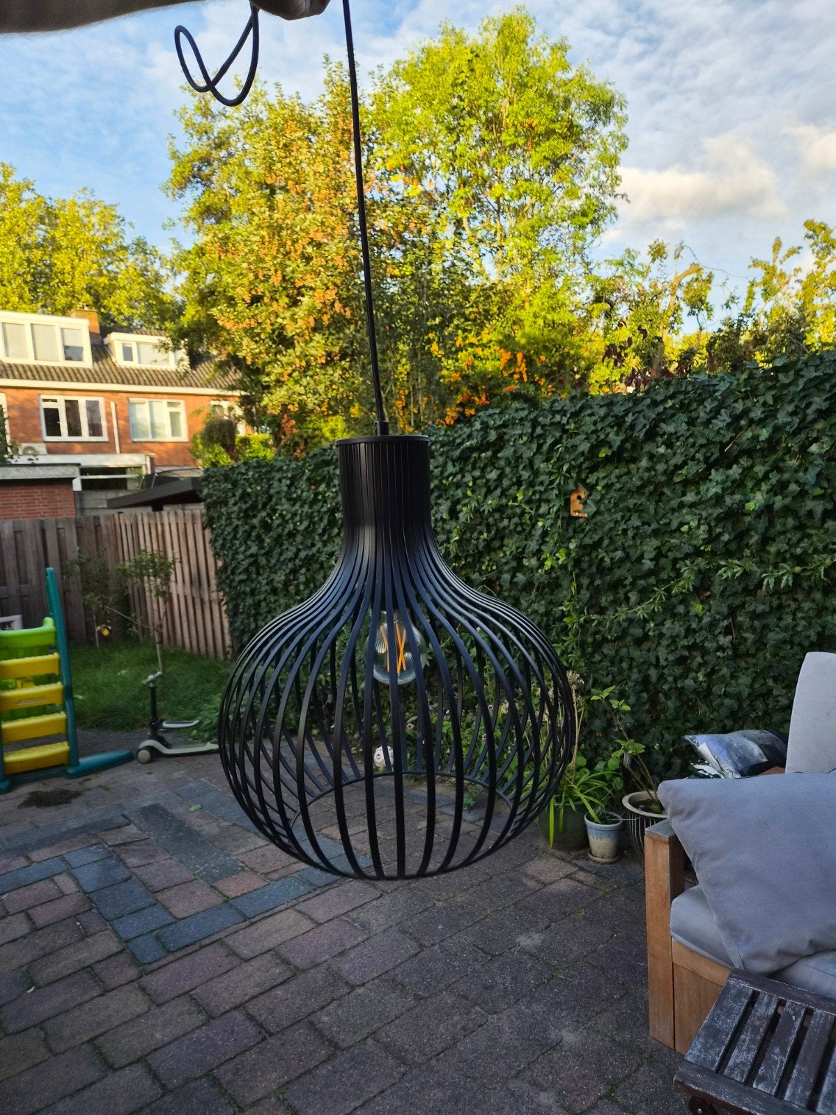 Straluma hanglamp zwart metaal, Modern, Industrieel, Zo goed als nieuw, Metaal, E27 (groot)