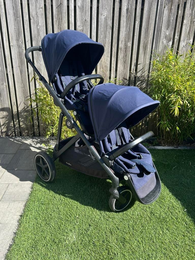 Cybex gezelle S duo kinderwagen tweeling compleet, Kinderen en Baby's, Kinderwagens en Combinaties, Gebruikt, Combiwagen, Verstelbare duwstang