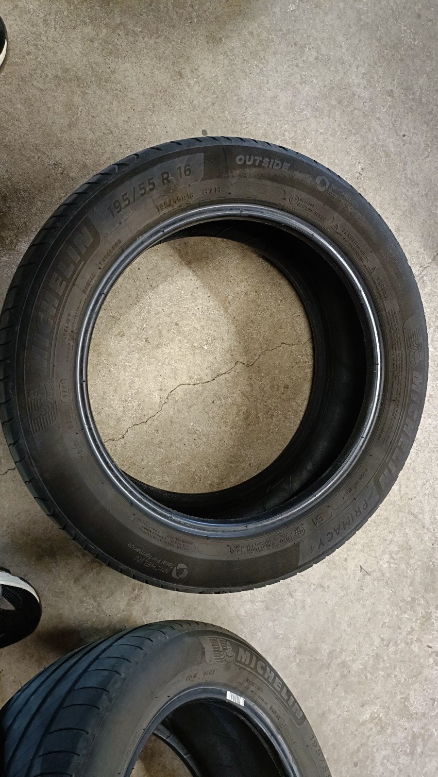 set Michelin Primacy 195/55 R16 Zomerbanden, Gebruikt, 16 inch, Ophalen of Verzenden, Band(en)