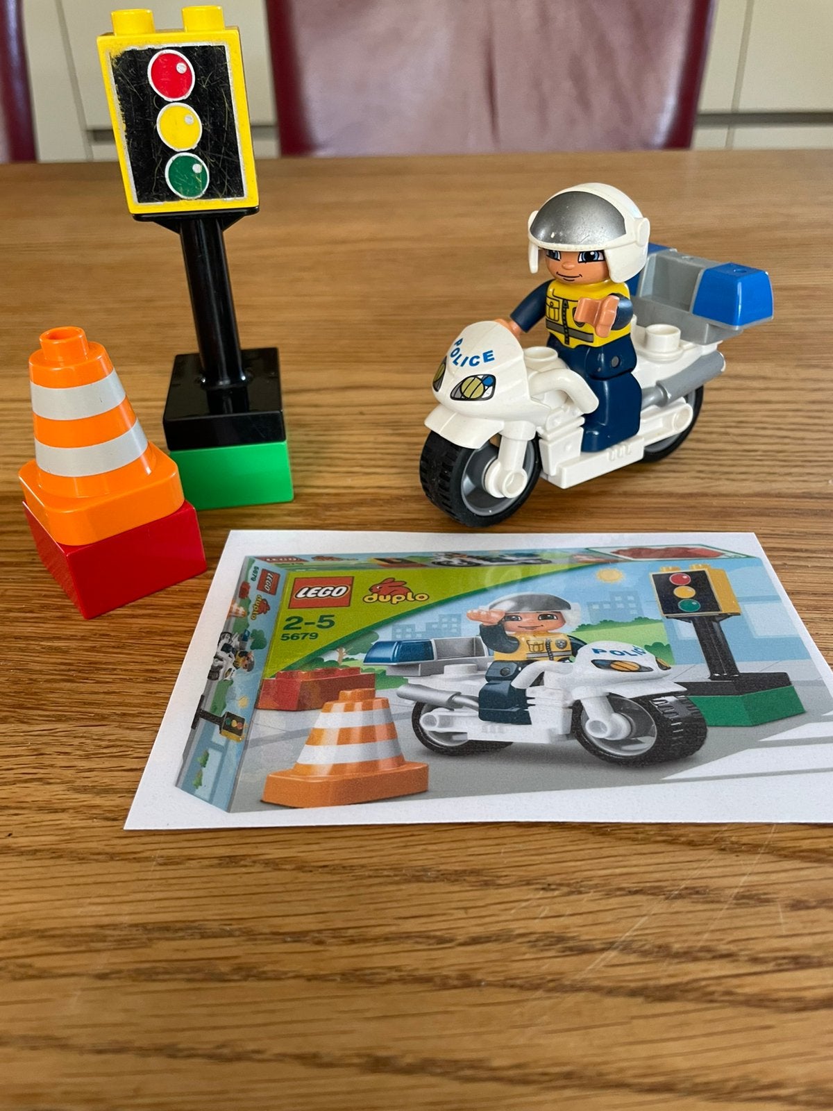 Lego Duplo politie motor, 5679, Ophalen, Zo goed als nieuw, Duplo