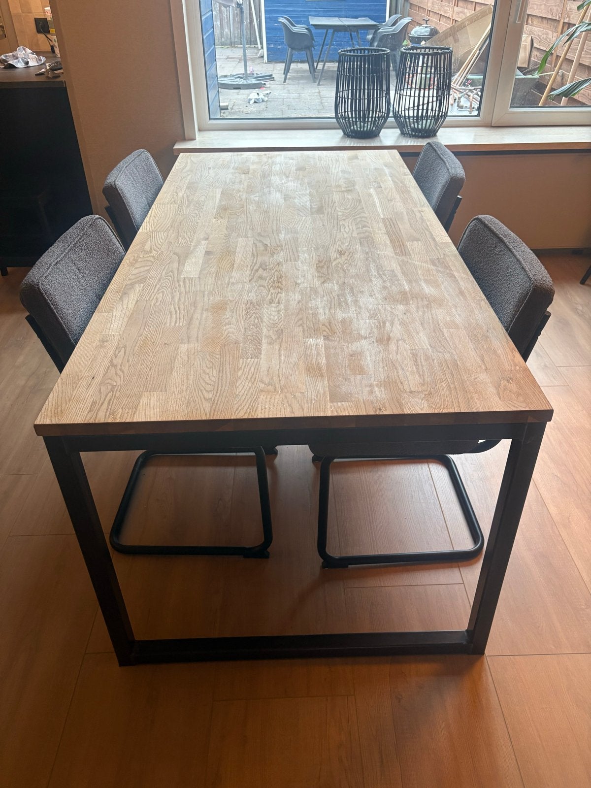 WOOOD Eettafel Olivier 180x90x74,5 cm - Zo goed als nieuw, Ophalen, Eikenhout, 50 tot 100 cm, Zo goed als nieuw