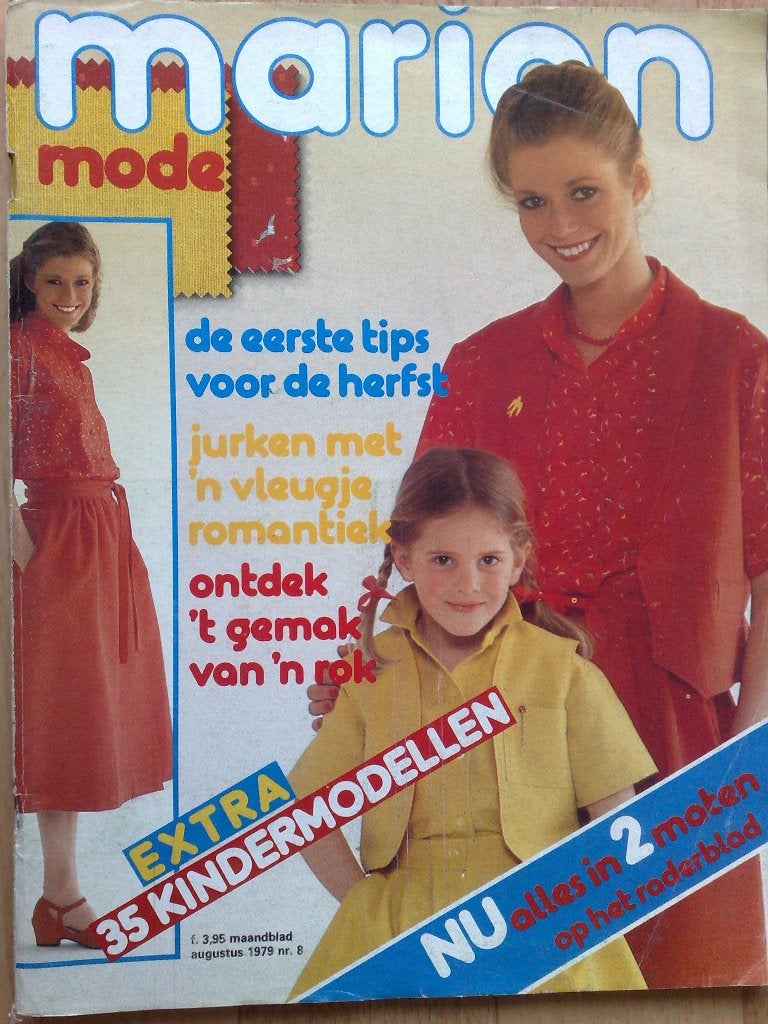 Marion kledingpatronen augustus nr. 8 / 1979, Hobby en Vrije tijd, Kledingpatronen, Verzenden, Zo goed als nieuw, Vrouw, Marion
