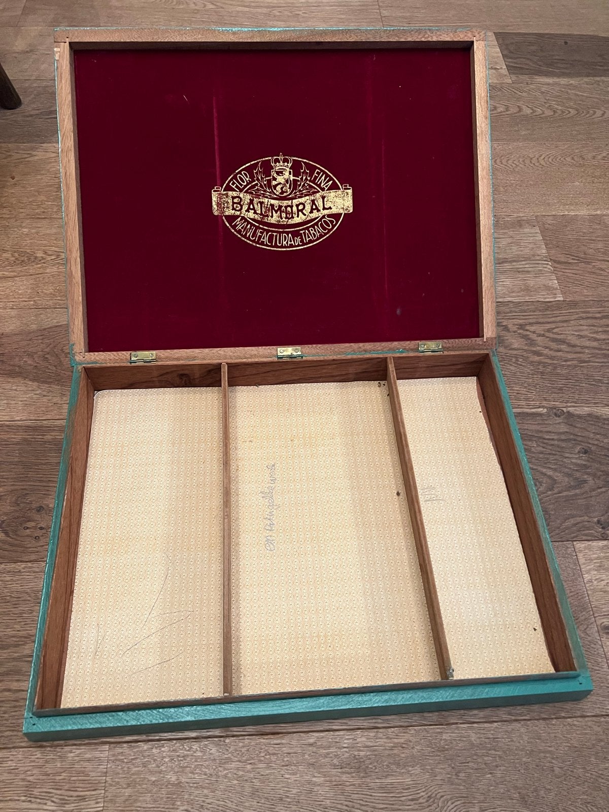 Vintage Balmoral Sigarenkist - Groen Houten Kistje, Ophalen of Verzenden