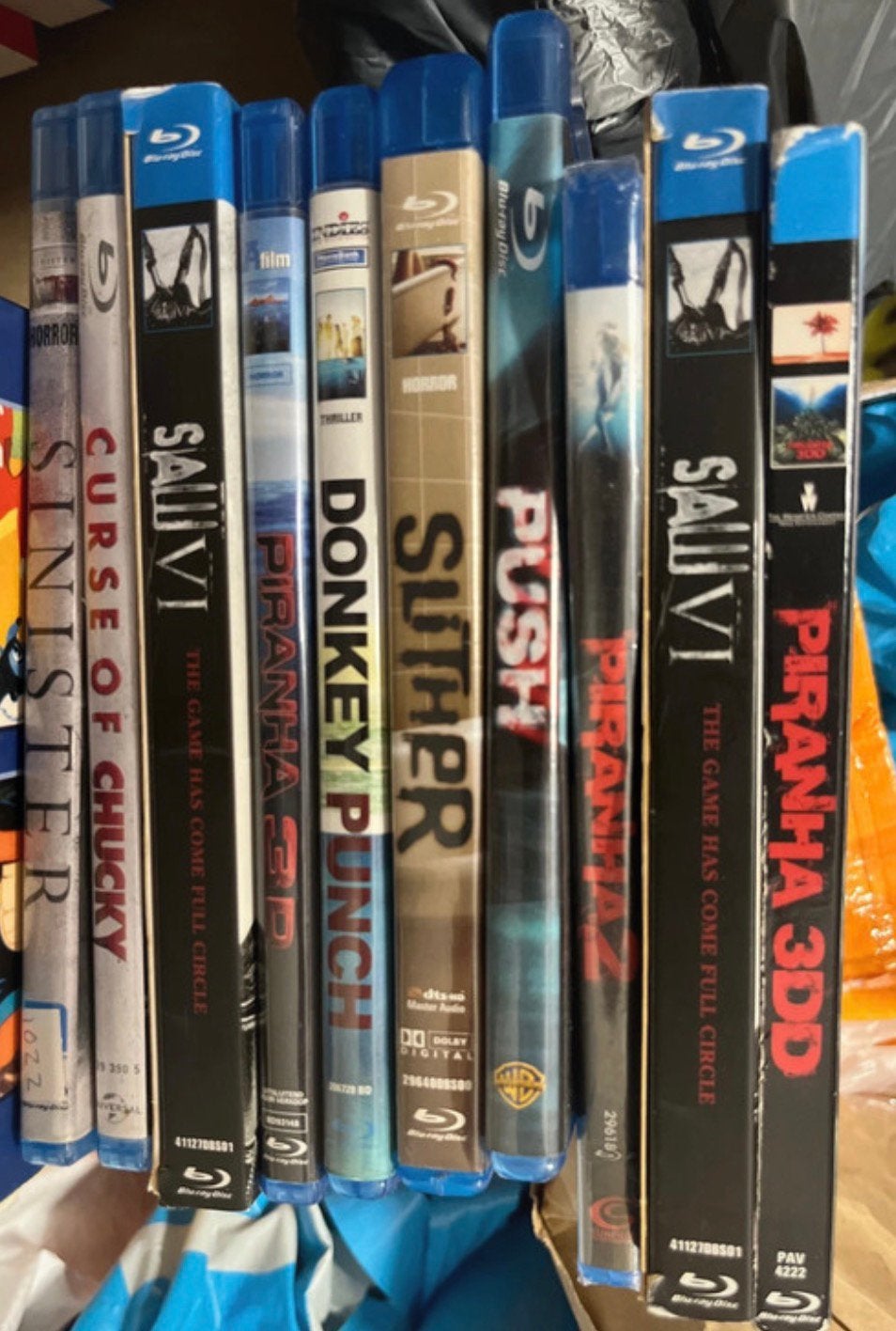 10 x horror / thriller blu ray, Ophalen of Verzenden, Gebruikt, Horror