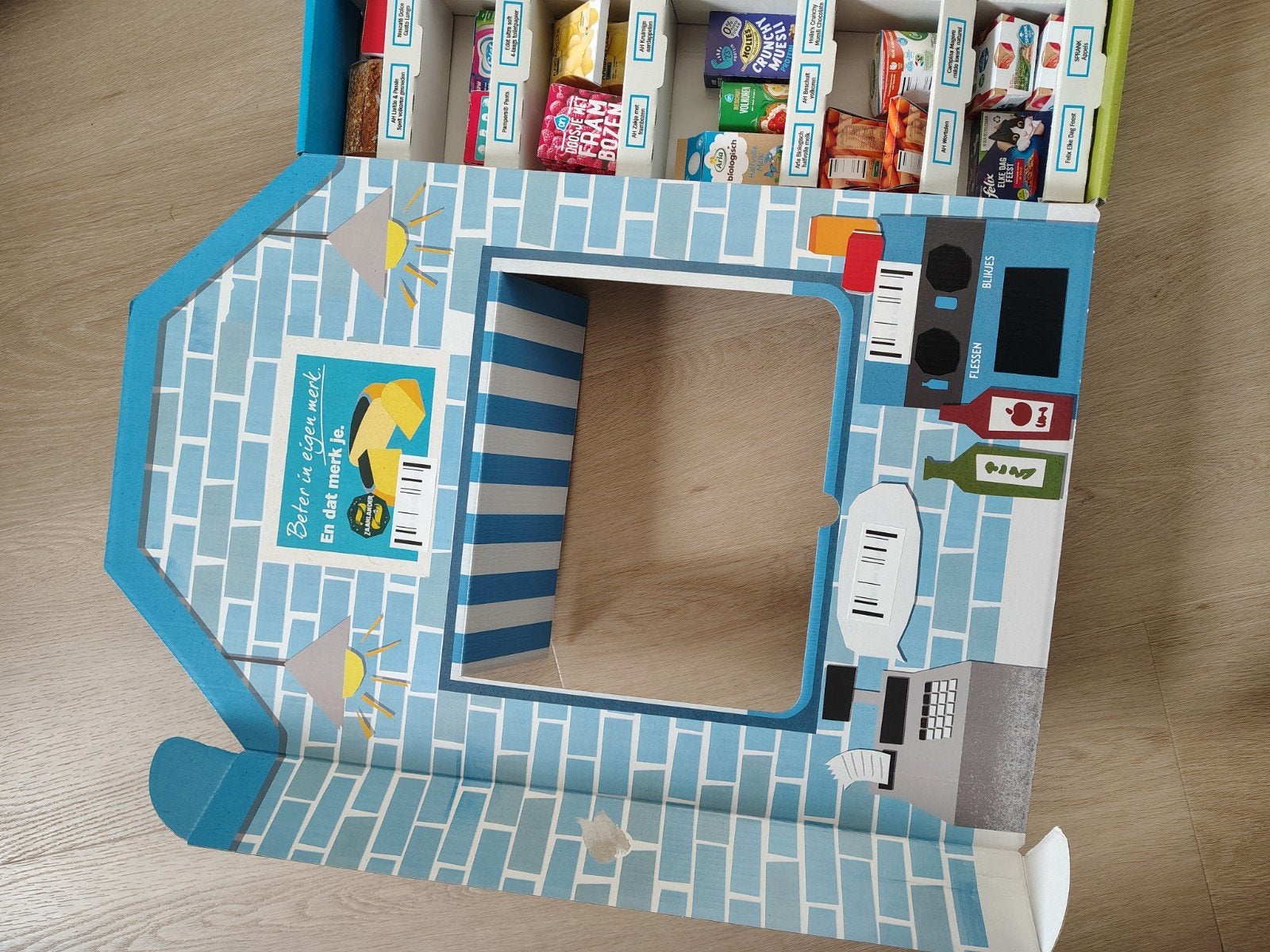 Albert Heijn speelgoedwinkel van karton, Ophalen, Gebruikt, Jongen of Meisje