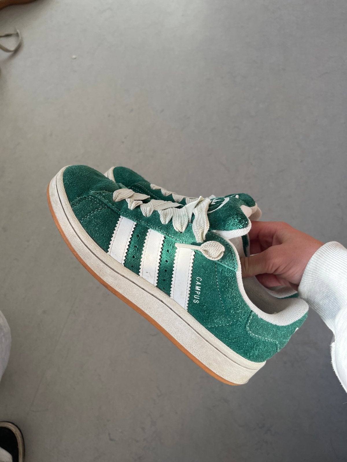 Adidas Campus sneakers maat 38 - Groen, Ophalen of Verzenden, Gedragen, Groen, Sneakers of Gympen