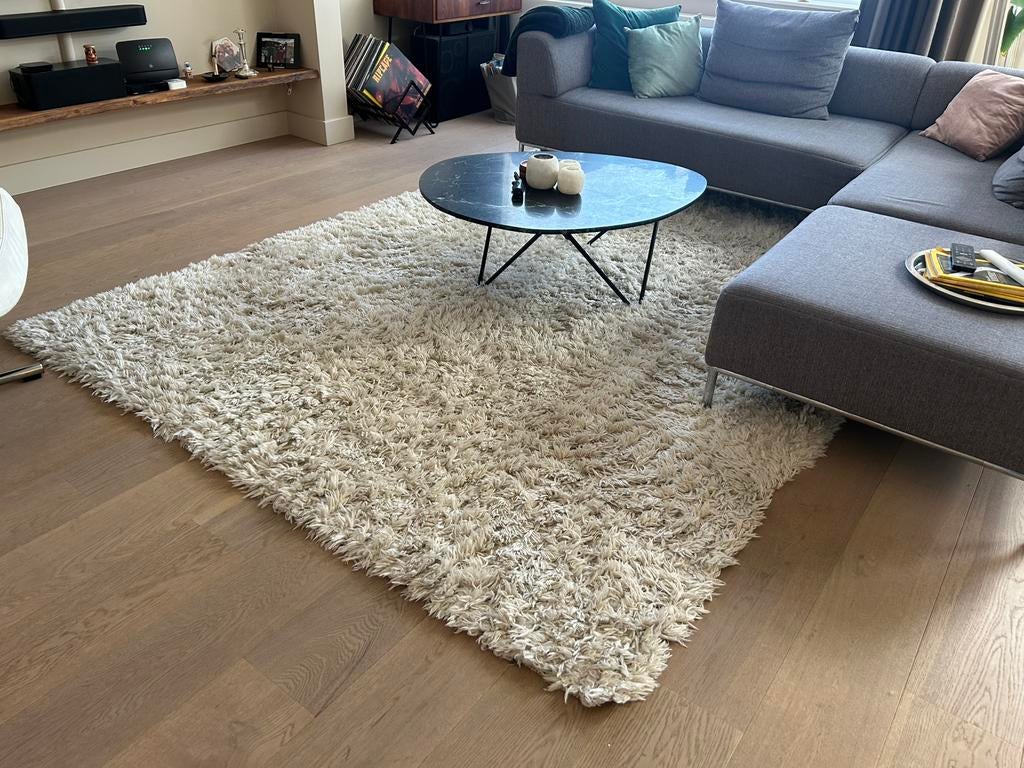 Hoogpollig wit design Kleed 3x2m, Ophalen, Gebruikt, Wit, 200 cm of meer