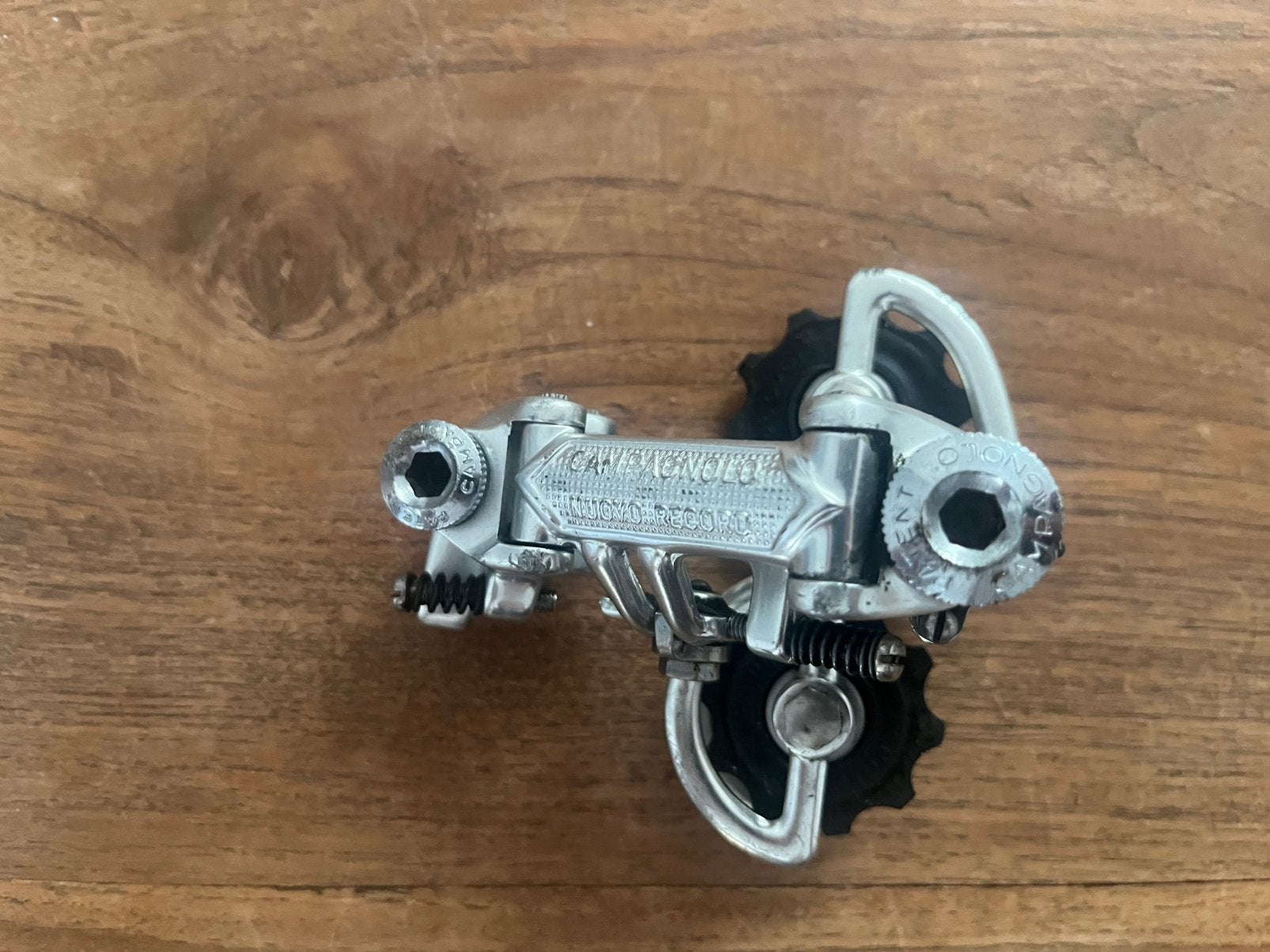 Campagnolo Nuovo Record achter derailleur gebruikt, Gebruikt, Ophalen of Verzenden, Derailleur of Ketting, Aluminium