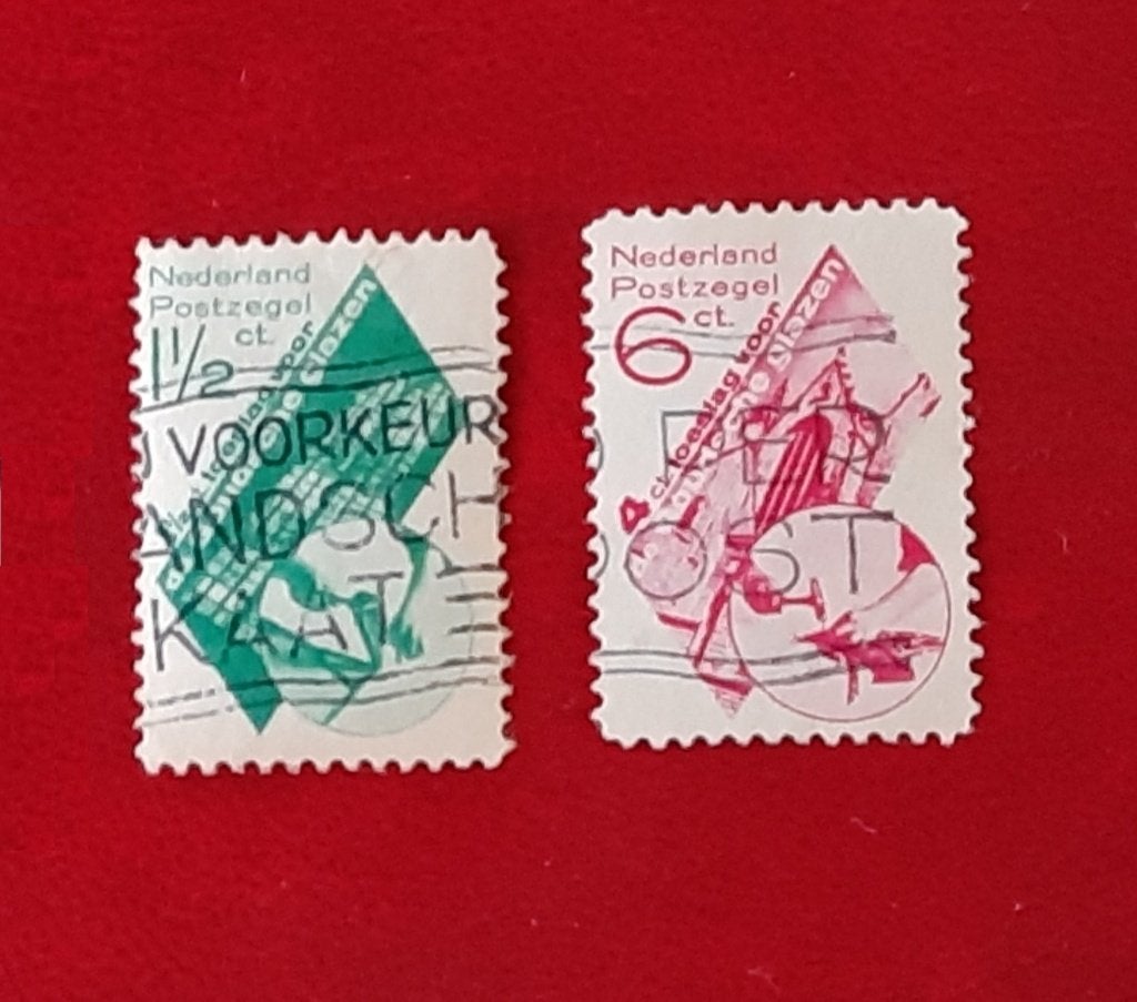 1931 Nederland Goudse Glazen NVPH 238-239 Gestempeld, Ophalen, Gestempeld