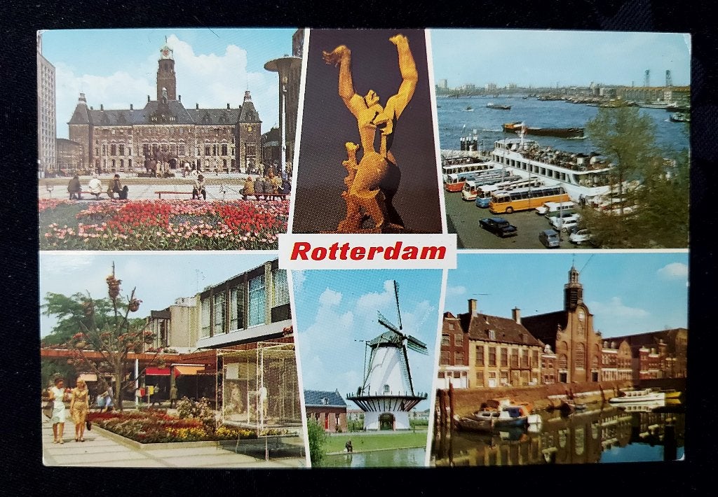 kaart oud rotterdam, Ophalen of Verzenden, 1960 tot 1980, Ongelopen, Zuid-Holland