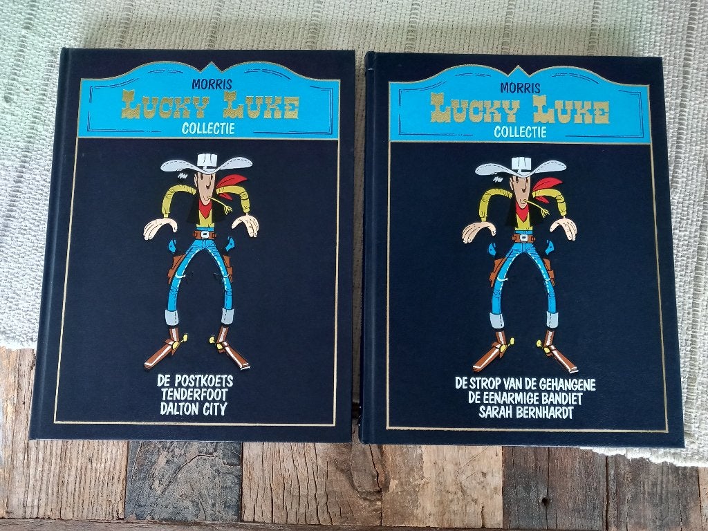 Lucky Luke - 2 albums - 6 verhalen, Boeken, Stripboeken, Meerdere stripboeken, Ophalen of Verzenden, Zo goed als nieuw