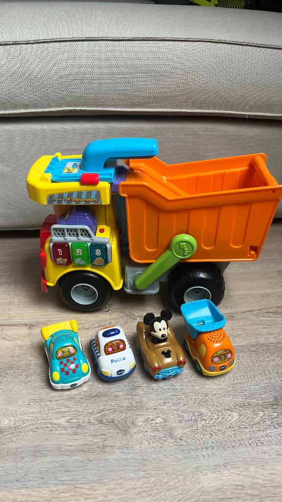 Vtech toet toet auto’s en 2 in 1 kiepwagen, Ophalen of Verzenden, Gebruikt, 2 tot 4 jaar