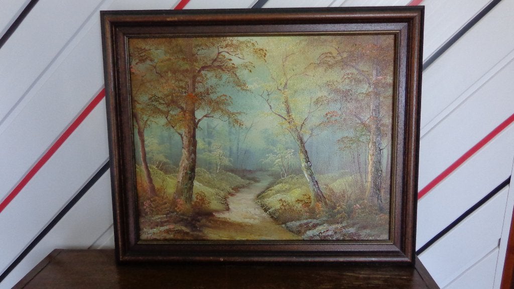 Olieverfschilderij Landschap gesigneerd I. Cafieri, Antiek en Kunst, Ophalen