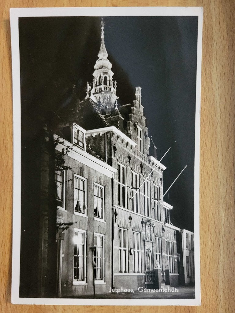 ansicht JUTPHAAS Gemeentehuis, Verzamelen, Ophalen of Verzenden, Voor 1920, Utrecht