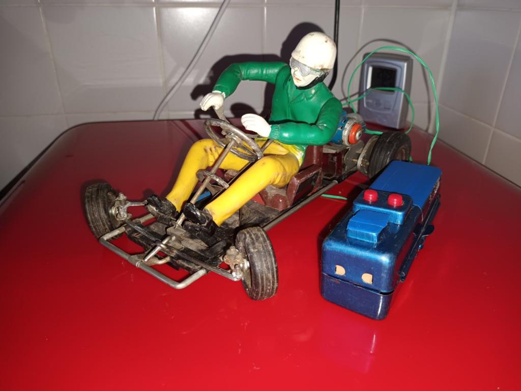 Blikken speelgoed. Go kart. Batterijen. Louis Marx. Japan., Antiek en Kunst, Antiek | Speelgoed, Ophalen of Verzenden