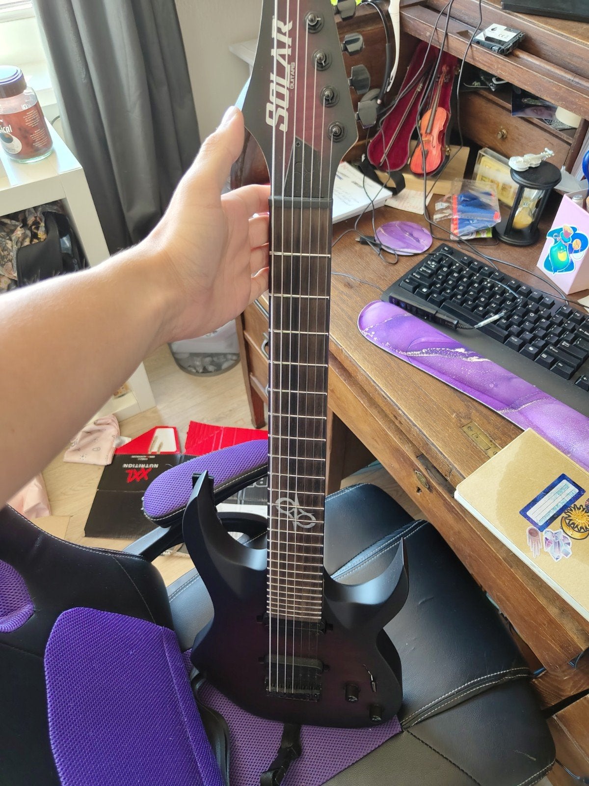 Solar 7 String Gitaar - Zo goed als nieuw, Muziek en Instrumenten, Snaarinstrumenten | Gitaren | Elektrisch, Ophalen of Verzenden