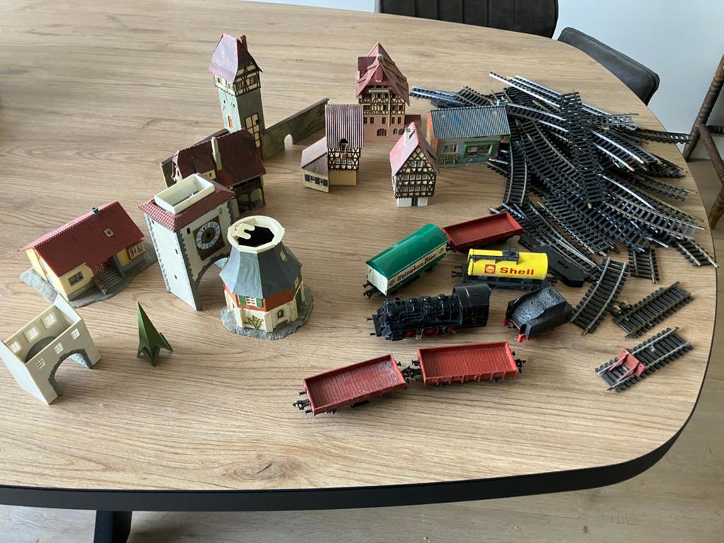 Trein en huisjes, Ophalen, Gebruikt, Overige typen, Fleischmann