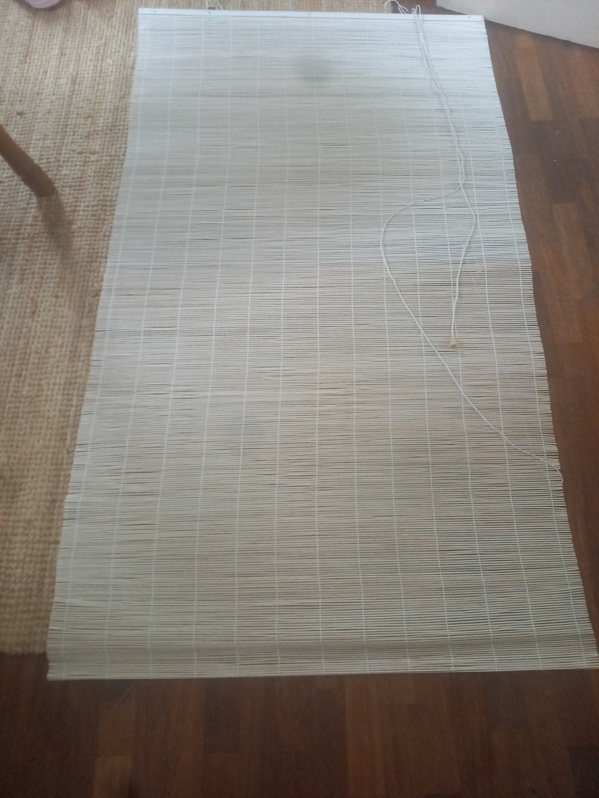 Bamboe rolgordijn wit - 150x200 cm, Gebruikt, 100 tot 150 cm, Wit, Ophalen of Verzenden