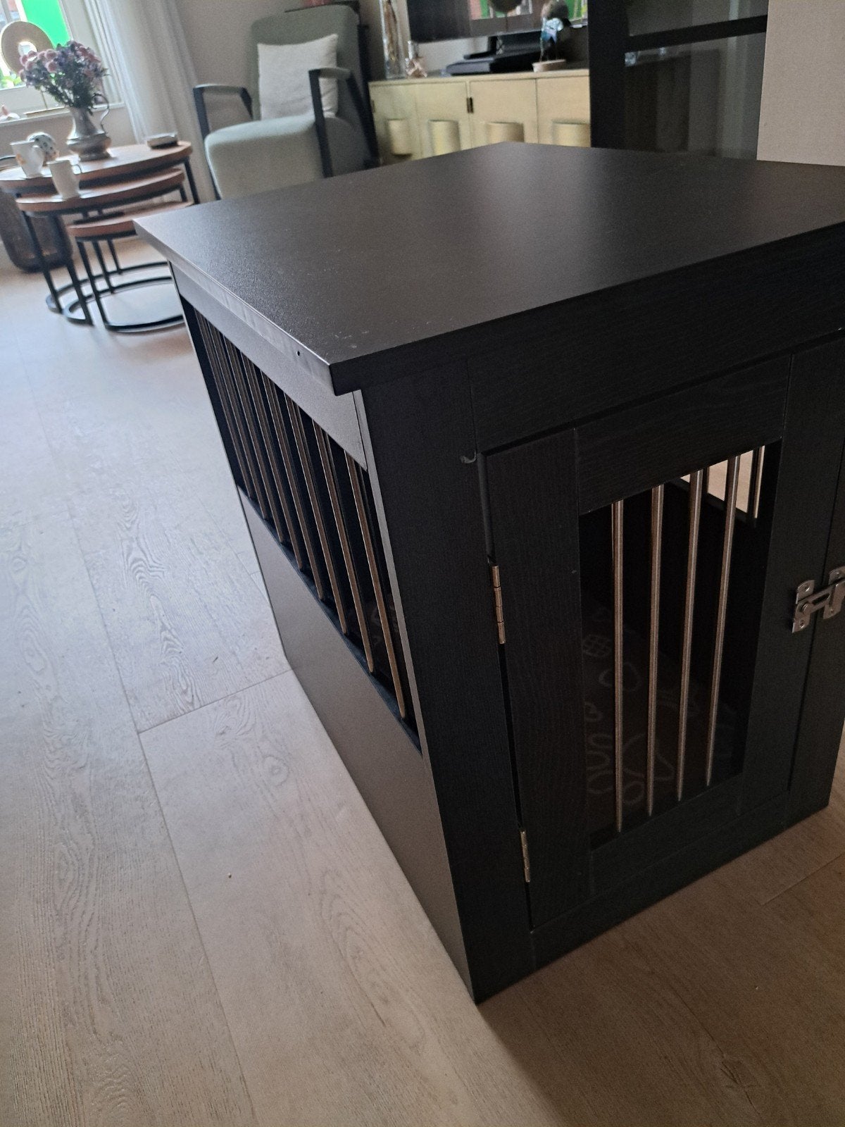 houten hondenbenche,huisje Doe een bod!!, Dieren en Toebehoren, Ophalen of Verzenden, Zo goed als nieuw, 110 cm of meer, Minder dan 65 cm