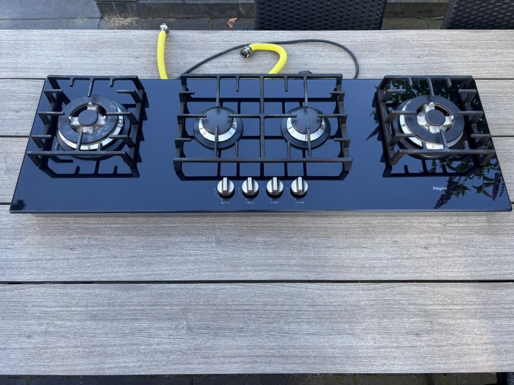 Pelgrim inbouw gaskookplaat, Ophalen, Gebruikt, 4 kookzones, Inbouw