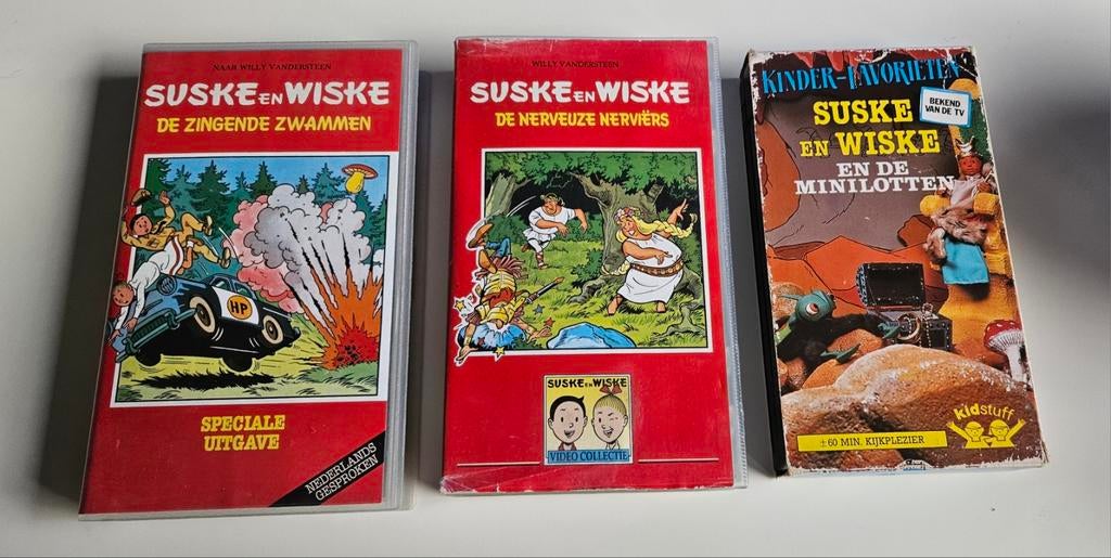 Suske en Wiske VHS Banden - oa De Zingende Zwammen, Alle leeftijden, Ophalen of Verzenden, Gebruikt, Actie en Avontuur