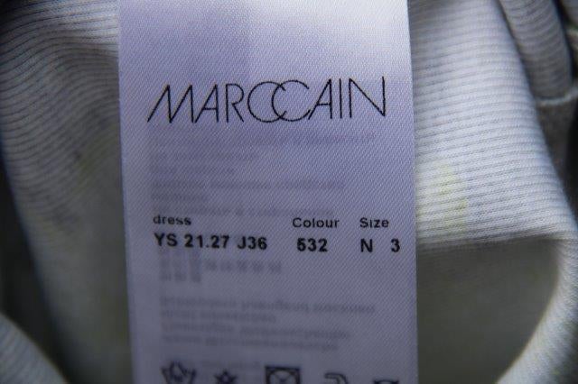 Jurk grijs/ lime Marccain mt N3 (M/38) Vaste prijs AANBIEDIN, Maat 38/40 (M), Verzenden, Zo goed als nieuw, Knielengte