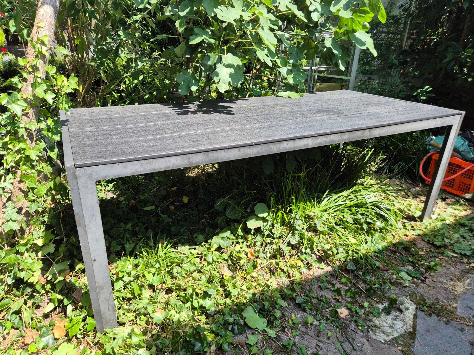 Gratis Tuintafel Jutlandia, Tuin en Terras, Tuintafels, Ophalen, Gebruikt, Rechthoekig, Hout
