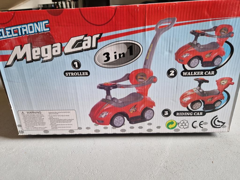 Mega Car 3 in 1 loopauto, Ophalen, Nieuw