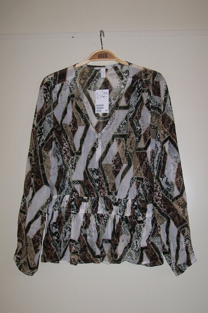 Mooie blouse voor dames -- maat 38 / M -- H&M (nieuw!), Kleding | Dames, Blouses en Tunieken, Maat 38/40 (M), H&M, Beige, Nieuw