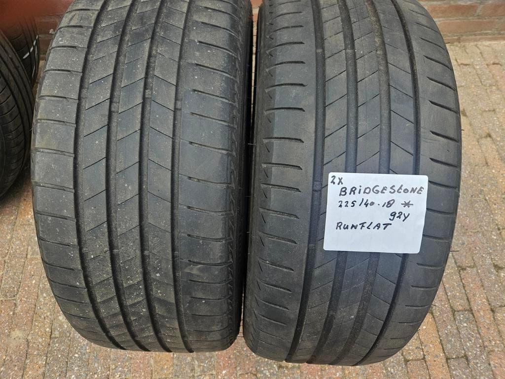 2x Zomerbanden Bridgestone T005 maat 225/40-18, Ophalen, 18 inch, Gebruikt, Band(en)