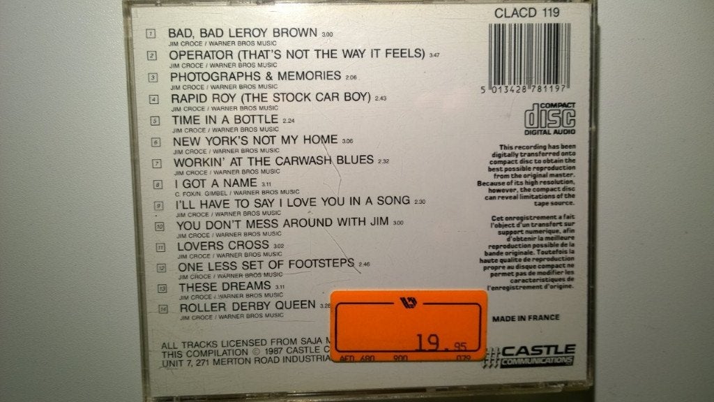 Jim Croce - Photographs & Memories His Greatest Hits, Ophalen of Verzenden, Zo goed als nieuw, Poprock