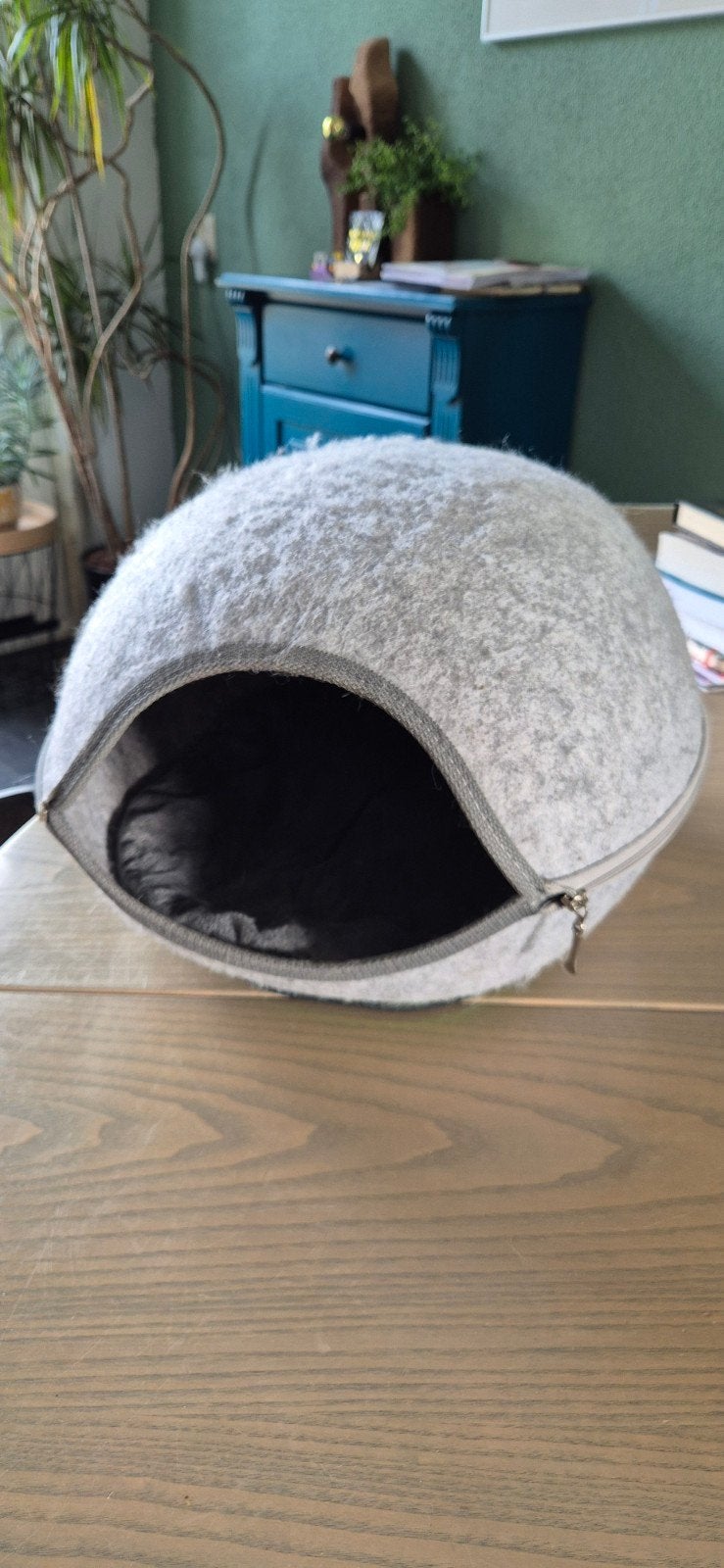 kattenmand / hol vilt met kussen (grijs), Dieren en Toebehoren, Ophalen of Verzenden, Gebruikt