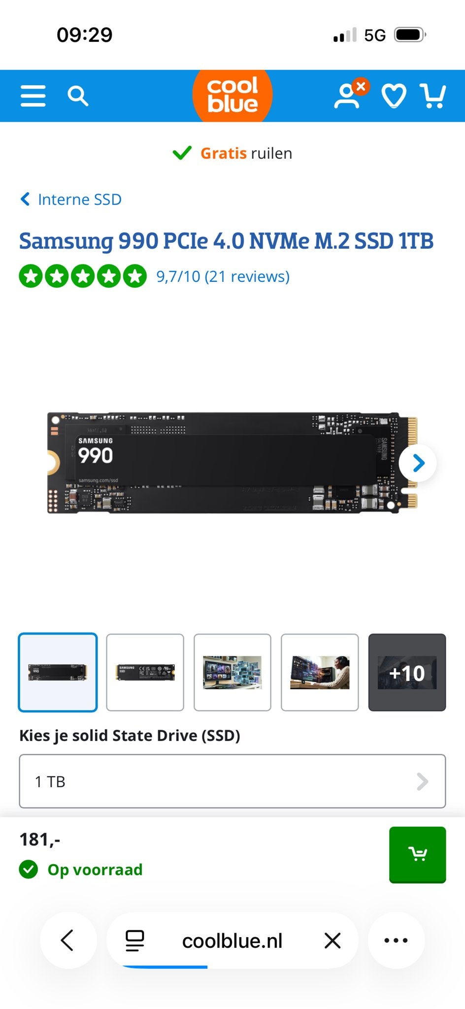 Samsung 1TB NVMe SSD - Snelle Opslag voor Jouw PC, Computers en Software, Intern, Server, Nieuw, Ophalen of Verzenden