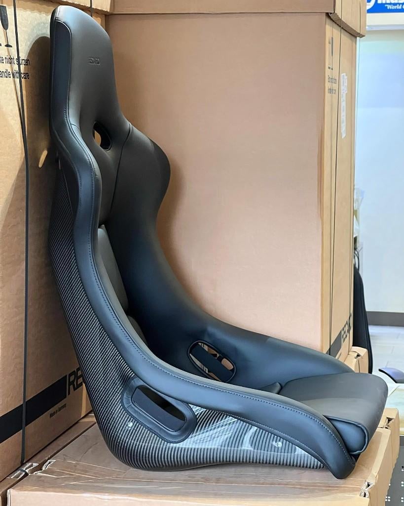 Recaro Pole Position leder carbon kuipstoel schaalstoel, Auto diversen, Tuning en Styling, Ophalen of Verzenden