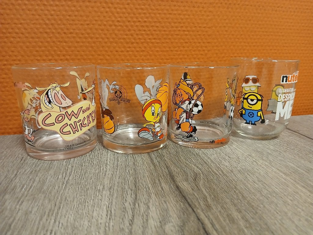 nutella & Penotti glazen, Ophalen of Verzenden, Gebruikt, Frisdrankglas