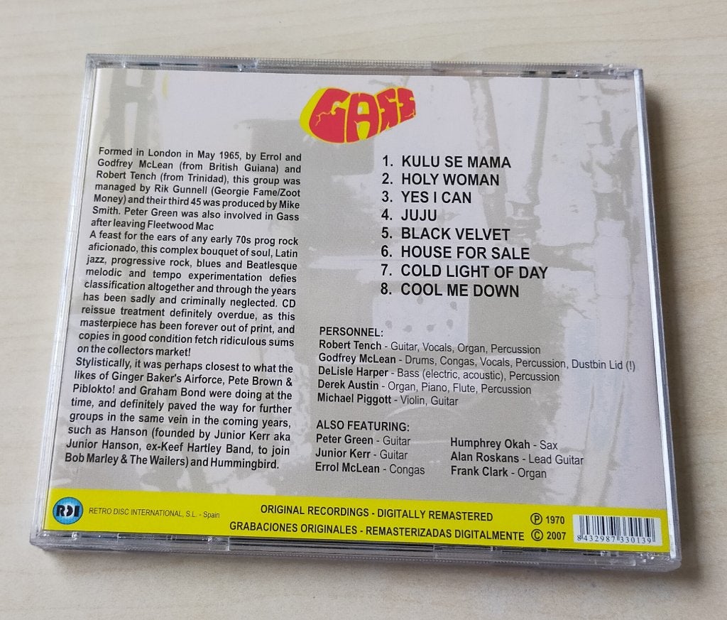 Gass - Juju CD 1970/2007 Peter Greene, Ophalen of Verzenden, Zo goed als nieuw, Blues, Album