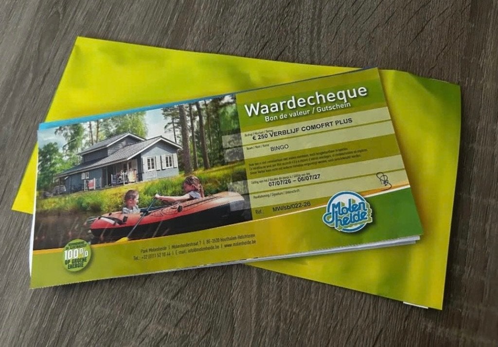 Weekendje weg?  Pak 50 euro GRATIS op verblijf!, Drie personen of meer, Cadeaubon, Bungalowpark