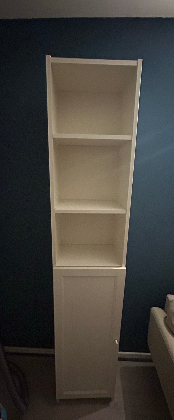 Ikea Billy Witte boekenkast met deurtje en planken, Huis en Inrichting, Kasten | Boekenkasten, Ophalen, Minder dan 50 cm, Gebruikt