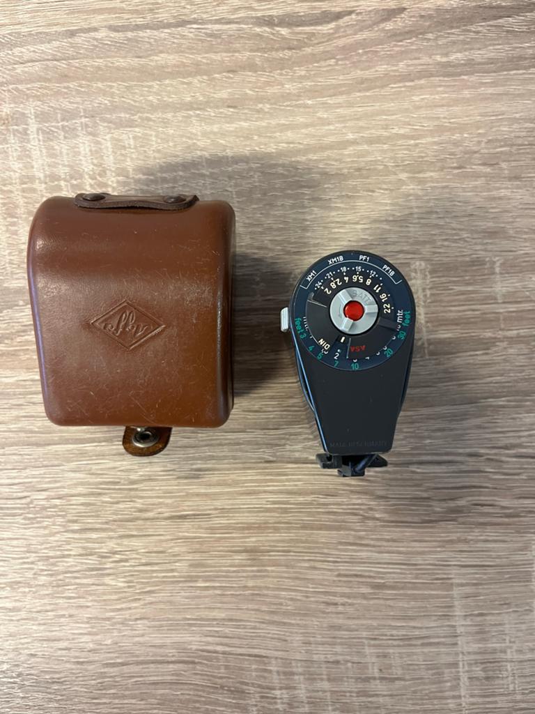 Agfa Tully flitser met Agfalux lichtmeter en lederen tasje, Ophalen, Overige merken